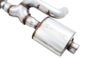 Jeep Wrangler JKU Performance Exhaust - Rear - AWE Tuning - Tread Edition, Axle-Back Dual - Chrome Silver - `07-`18